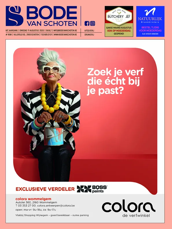 Voorpagina Bode van Schoten editie 1698 van 11 augustus 2020