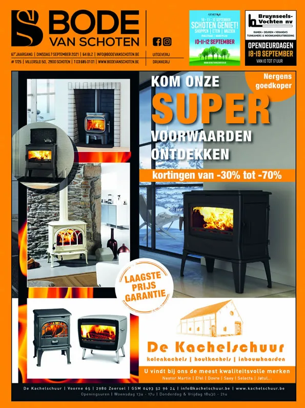 Voorpagina Bode van Schoten editie 1725 van 7 september 2021