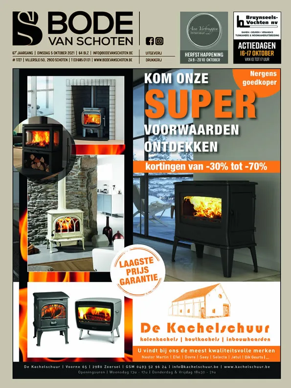 Voorpagina Bode van Schoten editie 1727 van 5 oktober 2021