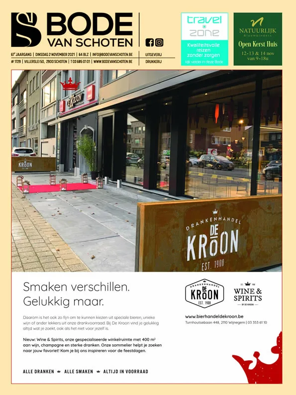 Voorpagina Bode van Schoten editie 1729 van 2 november 2021