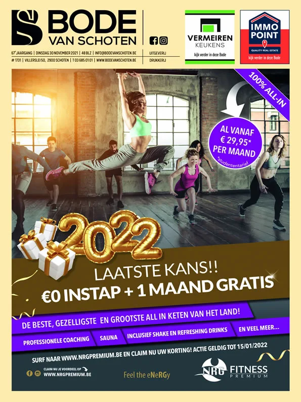 Voorpagina Bode van Schoten editie 1733 van 28 december 2021