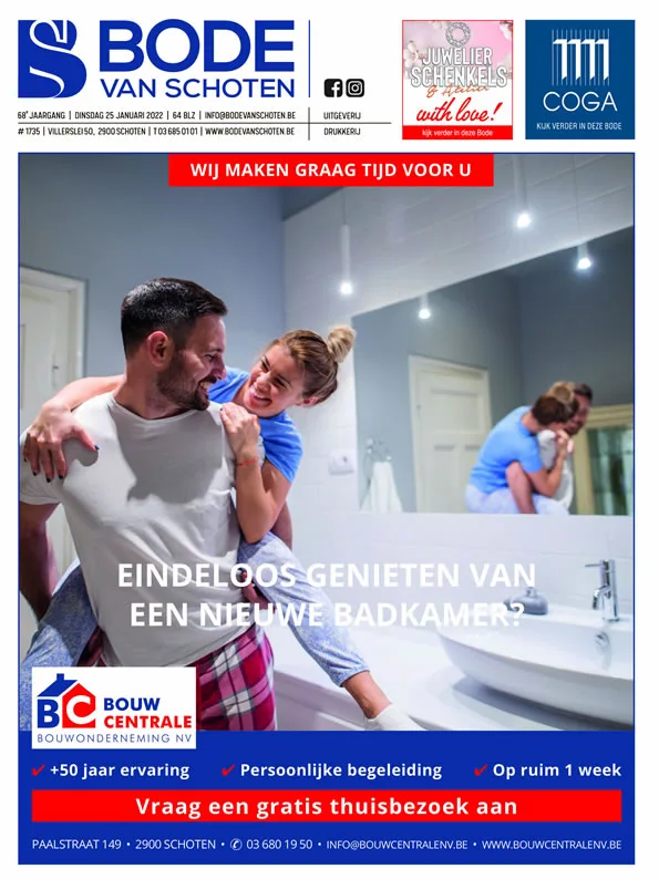 Voorpagina Bode van Schoten editie 1735 van 25 januari 2022