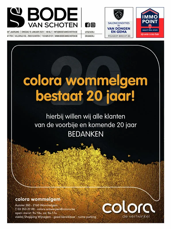 Voorpagina Bode van Schoten editie 1759 van 10 januari 2023