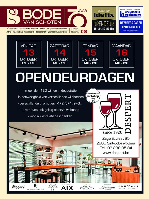 Voorpagina Bode van Schoten editie 1777 van 3 oktober 2023