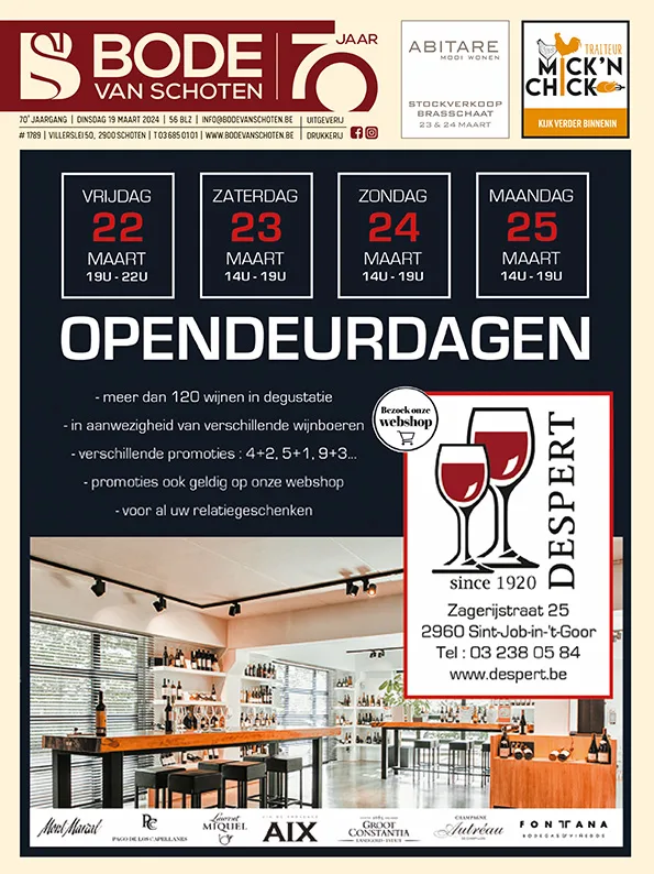 Voorpagina Bode van Schoten editie 1789 van 19 maart 2024