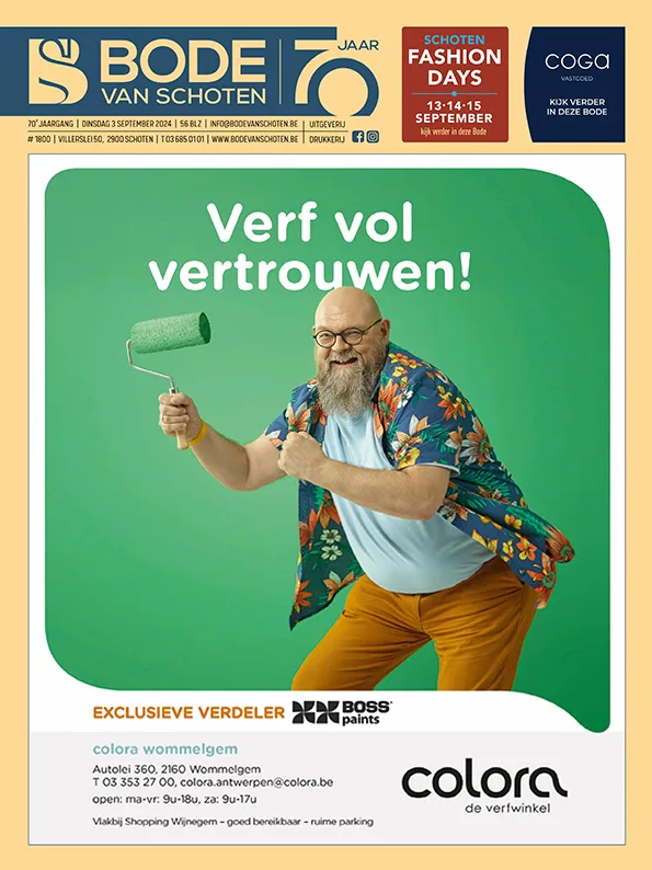 Voorpagina Bode van Schoten editie 1800 van 3 september 2024