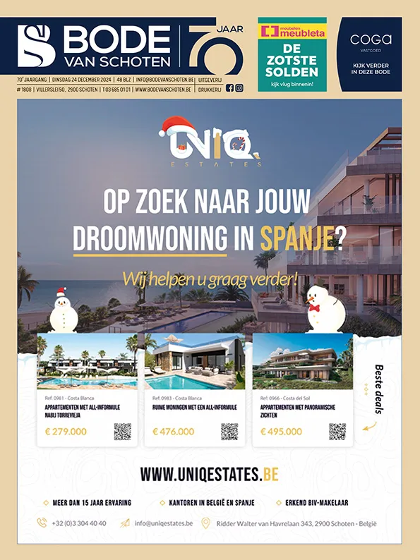 Voorpagina Bode van Schoten editie 1808 van 24 december 2024