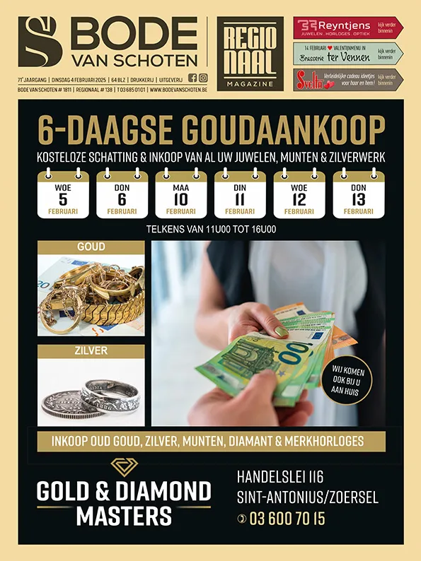 Voorpagina Bode van Schoten editie 1811 van 4 februari 2025