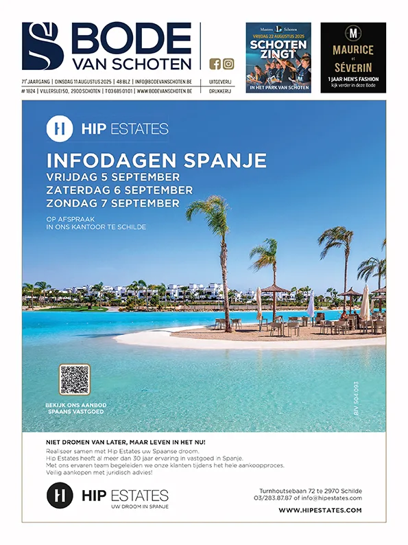 Voorpagina Bode van Schoten editie 1824 van 19 augustus 2025