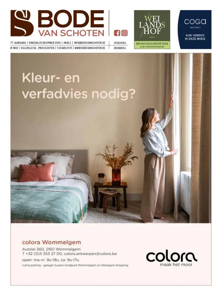 Voorpagina Bode van Schoten editie 1833 van 23 december 2025