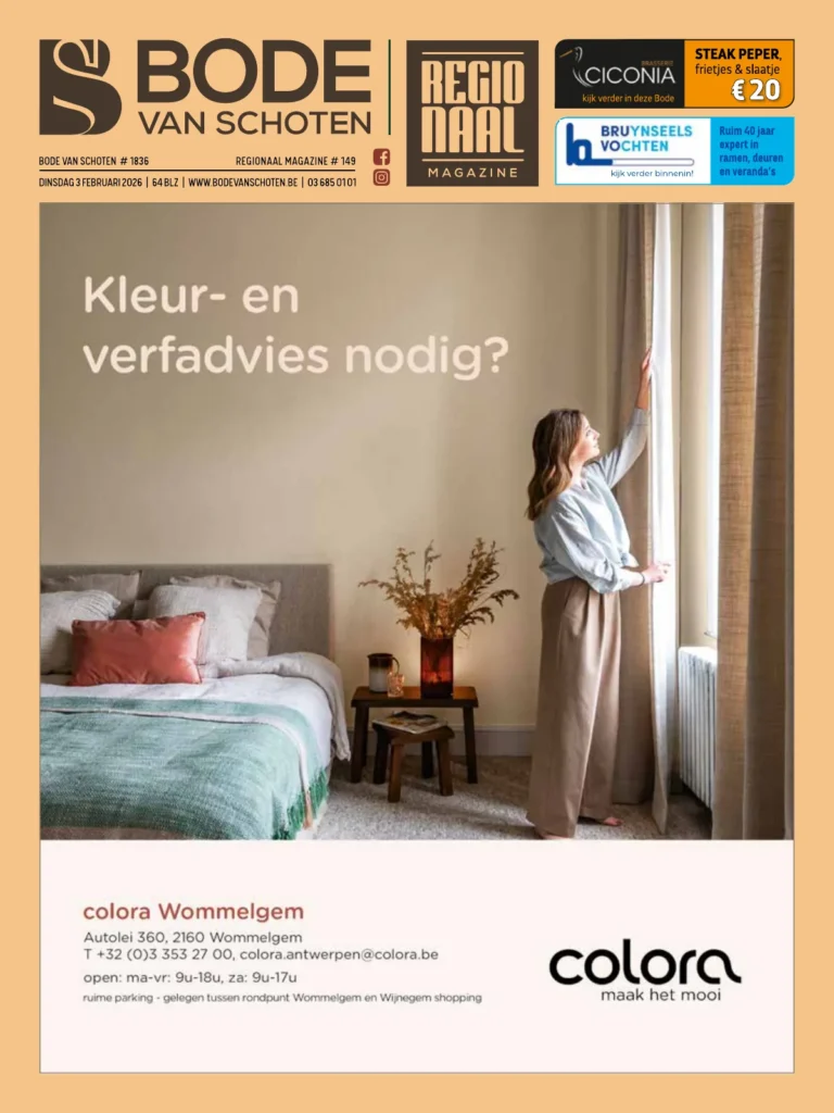 Voorpagina Bode van Schoten editie 1836 van 3 februari 2026