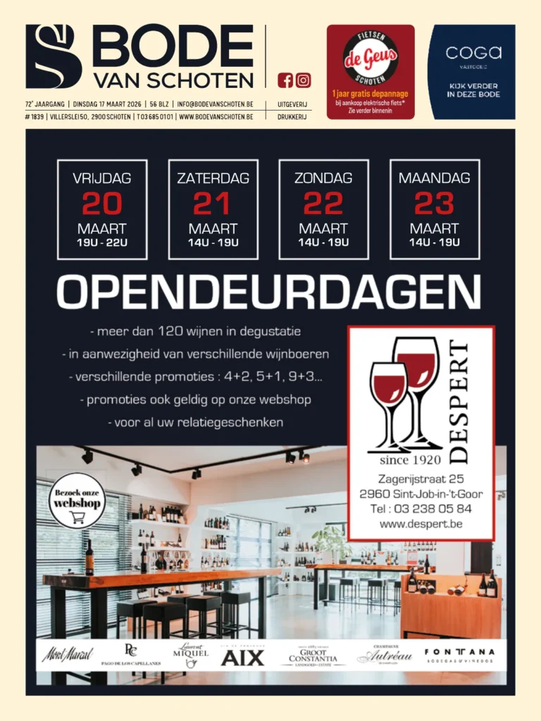 Voorpagina Bode van Schoten editie 1839 van 17 maart 2026