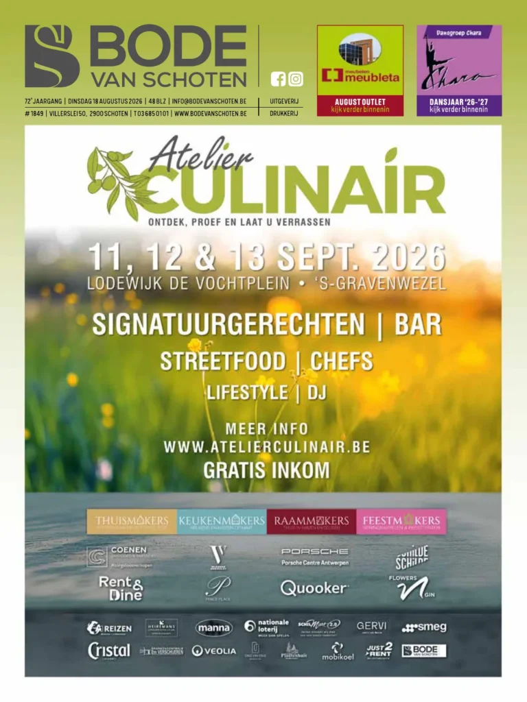 Voorpagina Bode van Schoten editie 1849 van 18 augustus 2026