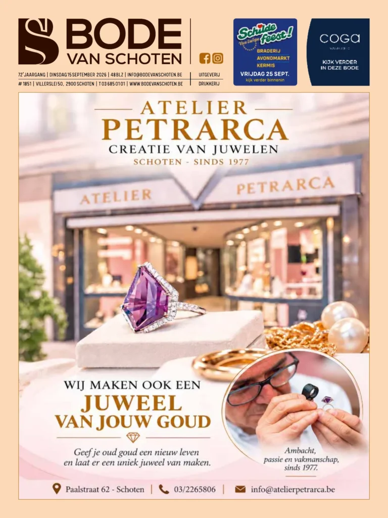 Voorpagina Bode van Schoten editie 1851 van 15 september 2026