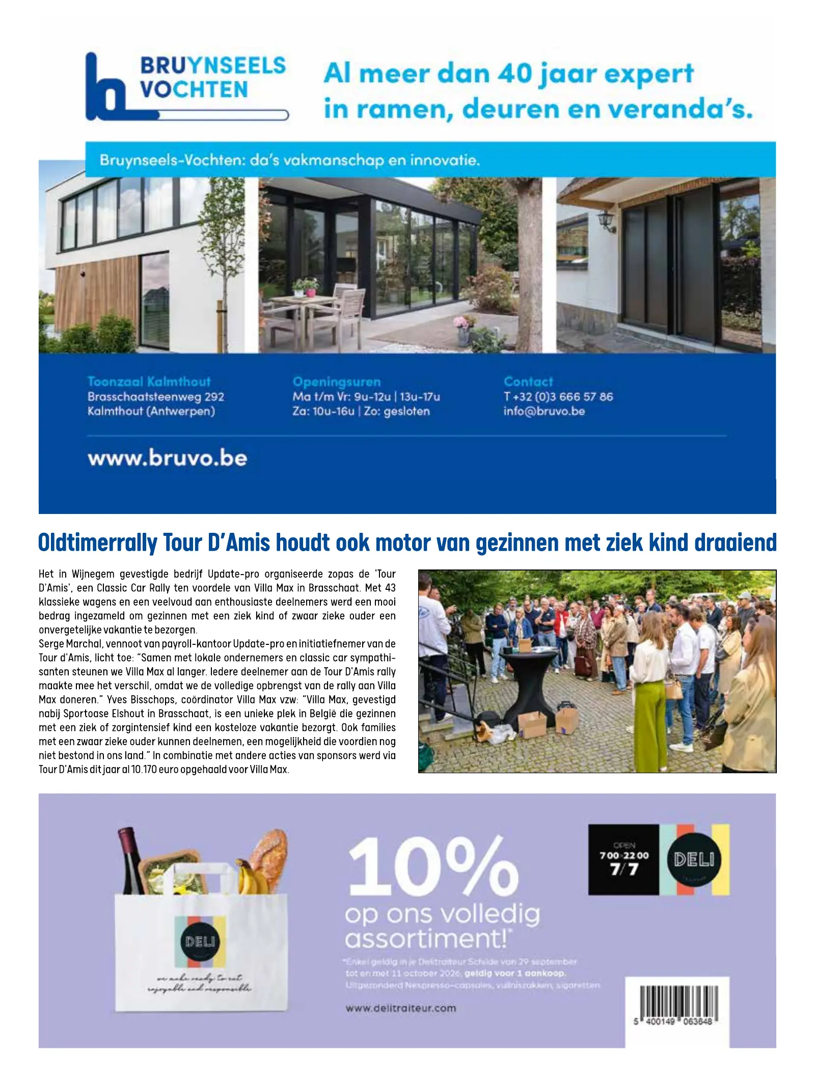Binnenpagina van de Bode van Schoten, editie 1852 van 29 september 2026, met nieuws en advertenties